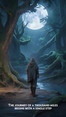 Fantasy Forest Journey Vertical Poster