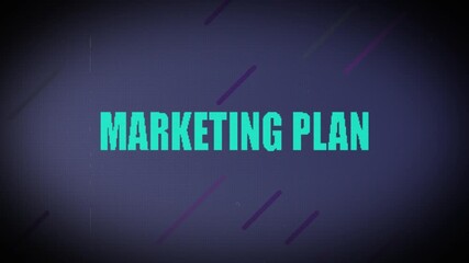 Strategic Marketing Plan Text Animation for Business Growth, Sales Strategy, Brand Promotion, Digital Campaigns, Market Forecast, Corporate Planning, and Performance Boost Visuals