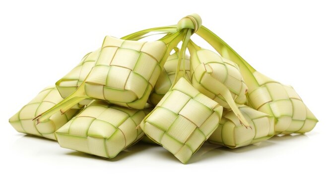Ketupat is most popular food on Aidilfitri festival , Ai generate, Ai generative