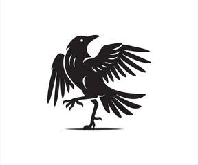 Obraz premium Crow silhouette vector illustration
