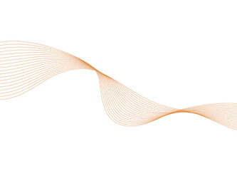 Abstract orange lines flowing gracefully on a white background perfect for presentations or website design offering a clean aesthetic