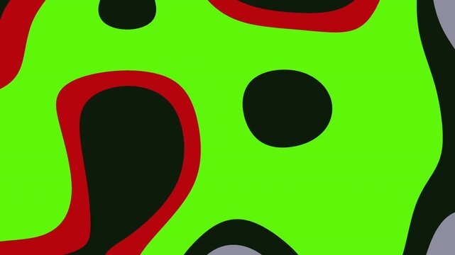 Abstract pattern of overlapping blobs with different bright colors. Suitable for backgrounds, prints, web design, and textile products. Vibrant and unique design.