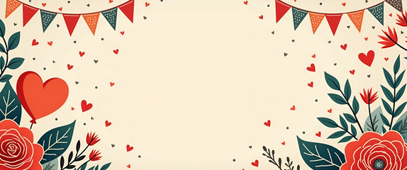 An expressive and imaginative portrayal for long-distance birthday wishes, featuring heartfelt designs that convey warmth, with ample copy space for messages.