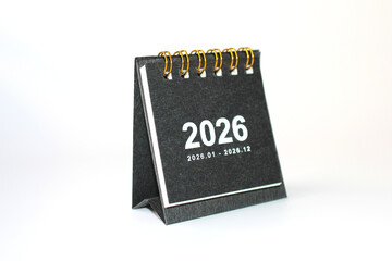 Obraz premium Monthly calendar template for the new year 2026 desk calendar,isolated on white background 
