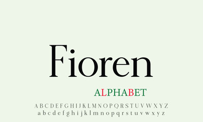 Fiorena alphabet letters font for logo