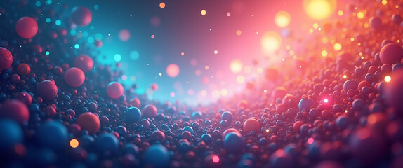 A vibrant social media birthday post that creatively showcases a mesmerizing digital art background, offering ample copy space for engaging wishes.