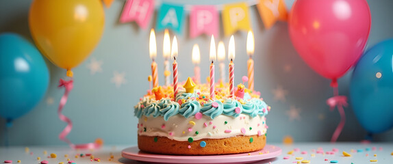 An inspiring visual representation of happy birthday trends for 2025, featuring modern aesthetic elements and ample space for marketing captions.