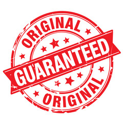 Original Guaranteed Stamp. Stamp Design Isolated on White Background. Grunge Stamp Vector Illustration.