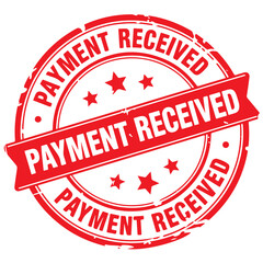 Payment Received Stamp. Stamp Design Isolated on White Background. Grunge Stamp Vector Illustration.