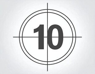 Graphic of a countdown timer, with the number ten inside a circle