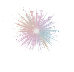 Multicolored light burst fireworks with sparkles radiating from center, evoking celebration and creative energy.
