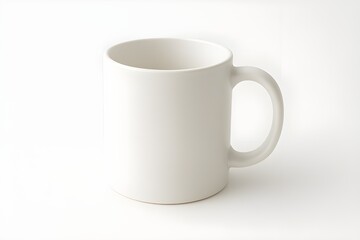 white cup on white background