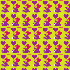 seamless pattern with teddy bear