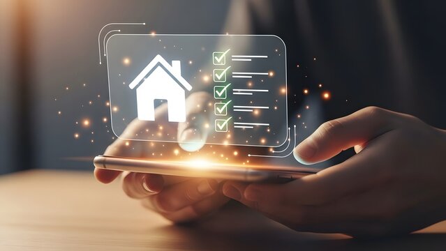 Digital home inspection checklist on smartphone interface