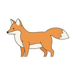 Cute cartoon fox vector illustration