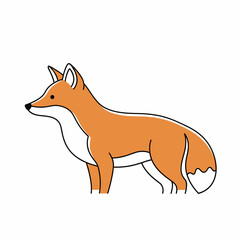 Cute cartoon fox vector illustration