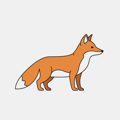 Cute fox vector illustration