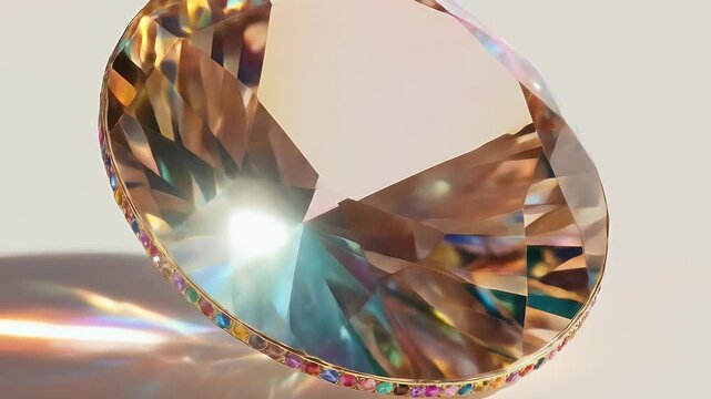 Close-up of a faceted gem