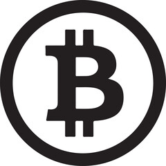 Bitcoin symbol in a circle on a white background cryptocurrency digital currency
