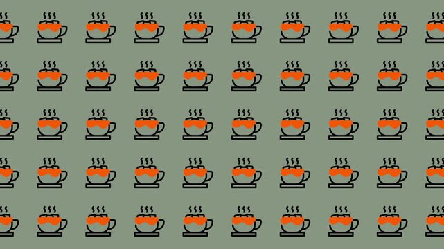 Coffee Cup Pattern Background - A Warm and Inviting Design.