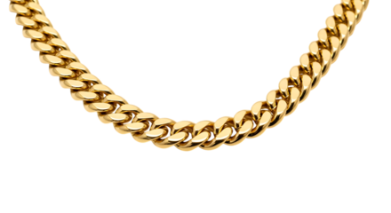 Luxurious Gold Chain Statement Piece Fashion Accessory Close Up Shot