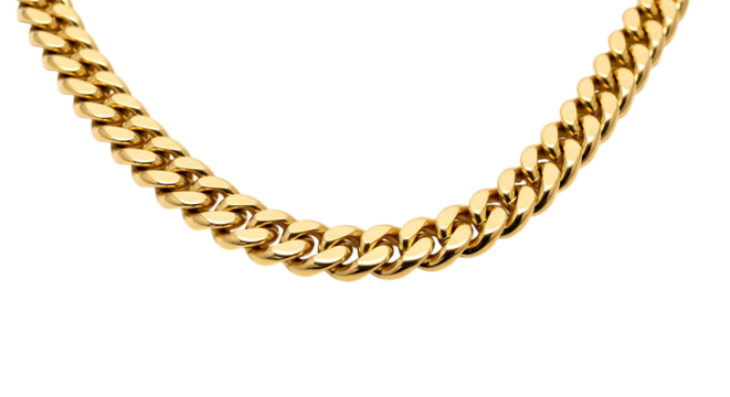 Luxurious Gold Chain Statement Piece Fashion Accessory Close Up Shot
