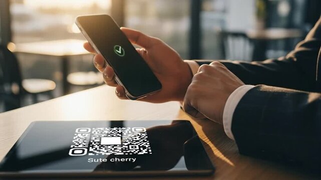 Contactless payments via QR code, mobile money transition in modern business