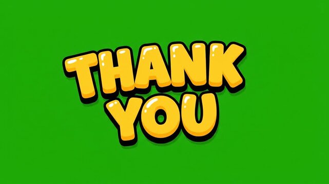Animated Thank You Message With Sparkles