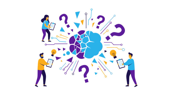 Collaborative Problem Solving: Teamwork Brainstorming to Piece Together Ideas and Find Creative Solutions.