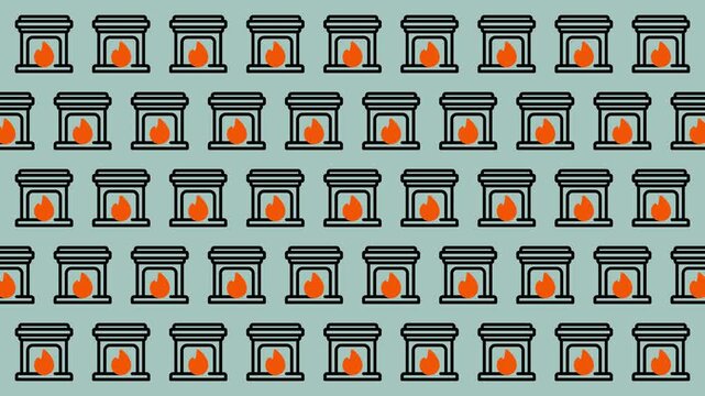 Cozy Fireplace Pattern - A Seamless Design for Warmth and Comfort.