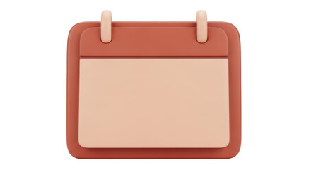 3D rendering of a calendar icon isolated PNG, reminder symbol for events and appointments on transparent background