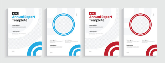 Modern annual report cover template for corporate business 