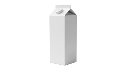 Blank milk carton isolated PNG, dairy product packaging mockup on transparent background for branding and design projects