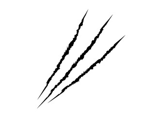 Grunge claw mark made for your design. Grunge scratch.