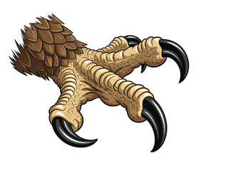 Detailed Eagle Claw Close-Up Vector Illustration Sharp Talon Vector Art