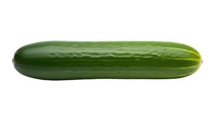 Fresh green cucumber PNG isolated on transparent background, healthy vegetable for salads and cooking