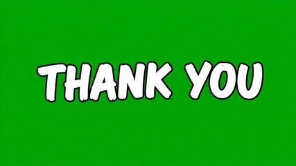 Animated Thank You Message with Sparkles