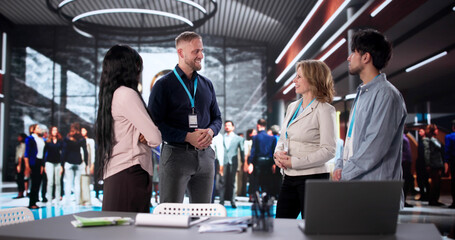 Diverse Team Of Corporate Exhibitors