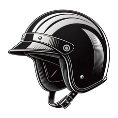 black helmet isolated on white