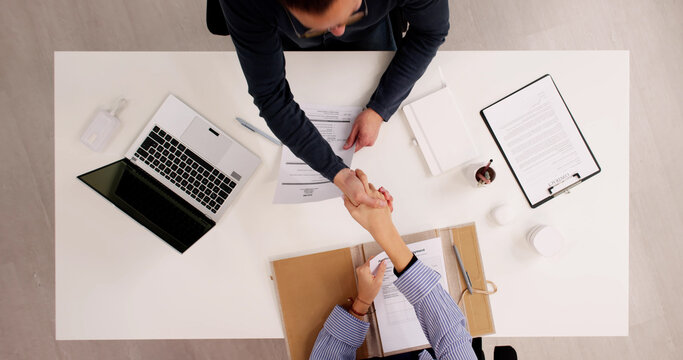 Busy Professionals Conducting Interviews