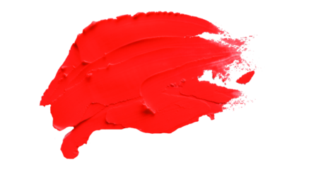 Red clay texture on transparent background.