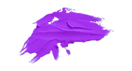 Purple clay texture on transparent background.