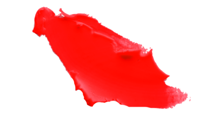 Red clay texture on transparent background.