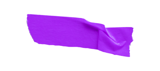 Purple masking tape, plastic scotch tape on a transparent background.