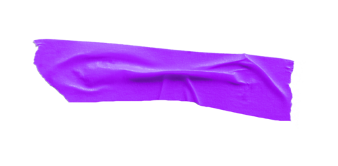 Purple masking tape, plastic scotch tape on a transparent background.