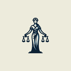 Themis Justice Goddess Logo