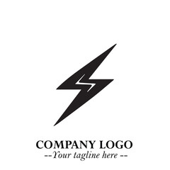 Sleek Electrical Logo Symbol on a Clean White Background for Modern Branding Design Elements Art
