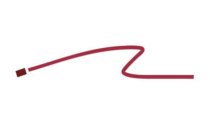 Burgundy Curved Path Arrow Vector