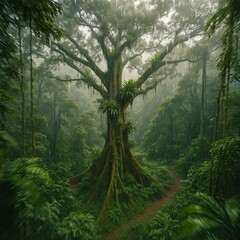 Fototapeta premium Ancestral jungle tree