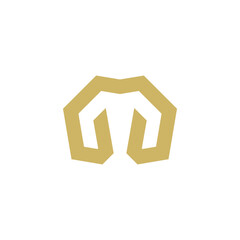 Elegant MT monogram logo vector